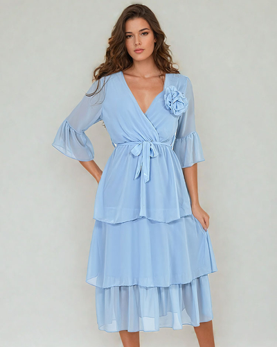 Royalfashion Женское платье-миди с оборками