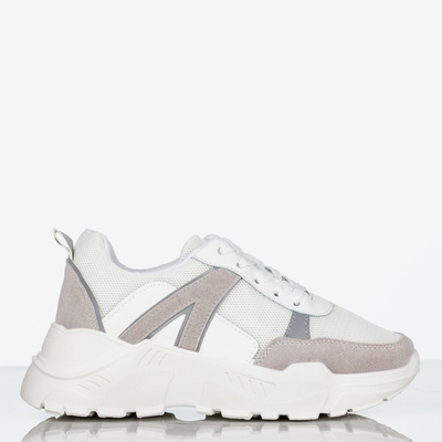 Białe sneakersy damskie z odblaskiem Ariana - Obuwie