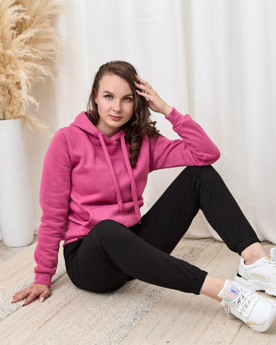 Royalfashion Темно-розовая женская толстовка без молнии