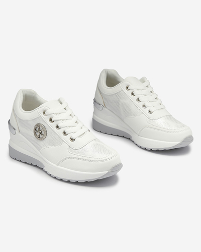 Женские белые кроссовки с глиттером и скрытым якорем Lysvyl- Footwear