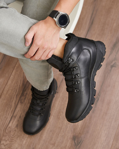 "Royalfashion" Juodos spalvos vyriški "Kopixxa" traperiai