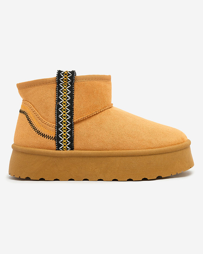 Royalfashion Женские короткие сапоги a'la snow boots с орнаментом Erititta