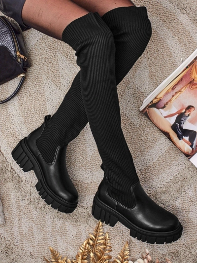 Женские ботфорты без застежки Obsidian Rose