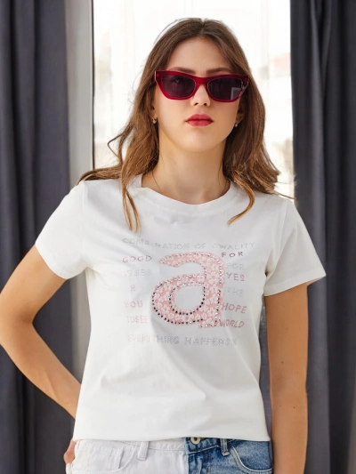 Royalfashion Женская хлопковая футболка Комбинация Owality