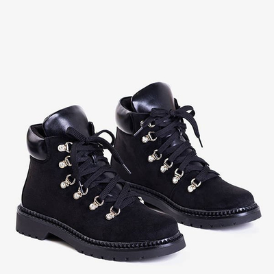 Черные женские походные ботинки с кристаллами Opcesia - Обувь