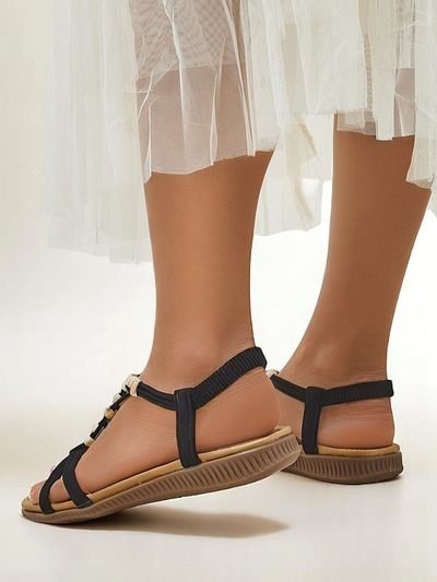 Royalfashion moteriški sandalai su Imen papuošimais