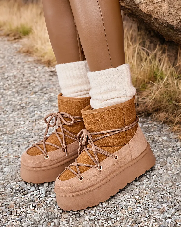 Royalfashion Женские ботинки для снега Filori на шнуровке