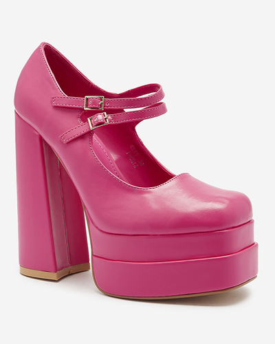 Fuksijos spalvos moteriški aukštakulniai Edisa - Avalynė