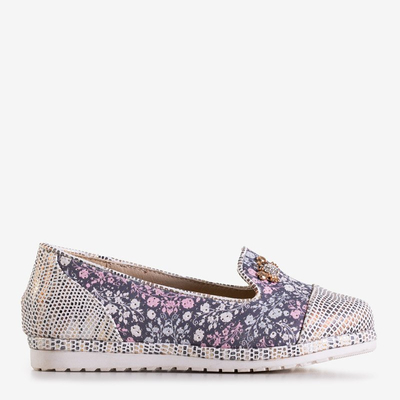 Juodi raštuoti vaikiški mokasinai Venessa - Avalynė