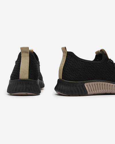 Juodi moteriški sportiniai bateliai su rudais įdėklais Keteti - Avalynė