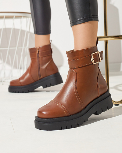 OUTLET Rudi moteriški batai su sagtimi Utilas - Avalynė