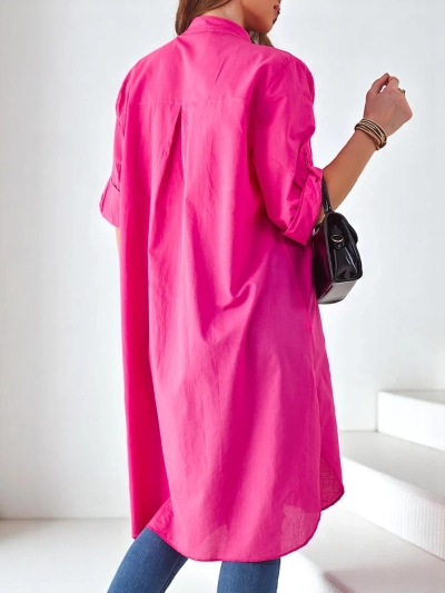 Royalfashion Medvilnės ilga moterų oversized marškinėliai