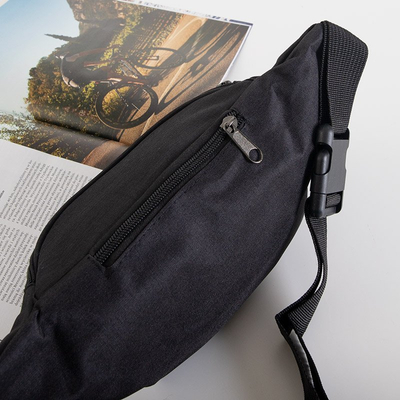 Черная спортивная поясная сумка unisex