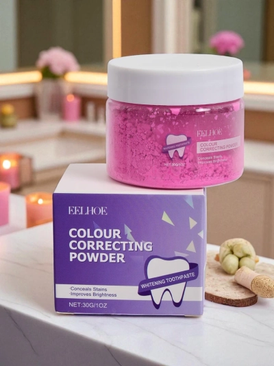Aurora Rosa Italica 30ml Tooth Whitening Powder Color Corrector by Eelhoe
