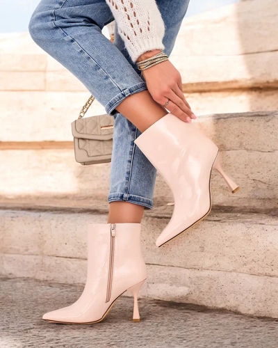 Royalfashion Loori Лакированные женские сапоги на шпильке