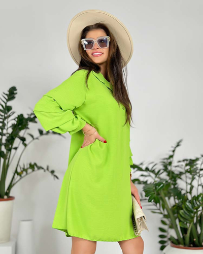 Royalfashion Женское платье oversize с оборкой на рукавах