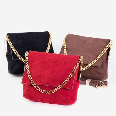 Бордовая женская сумка на цепочке - Сумки