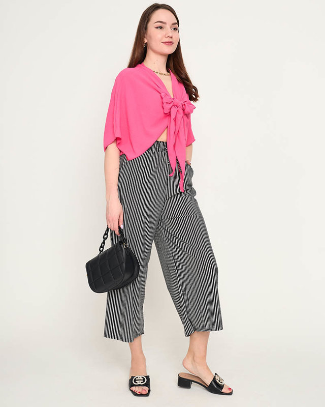 Короткая женская накидка темно-розового цвета - Одежда