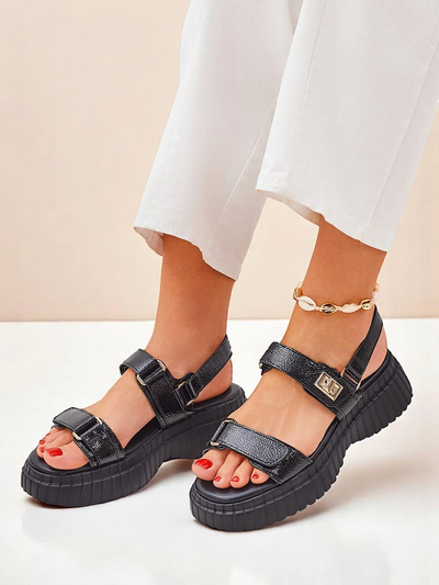 Royalfashion moteriškos sandalės ant storesnio pado Aganda