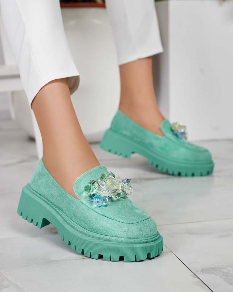 Royalfashion Женские мокасины с разноцветными бусинами Hetika