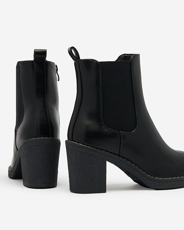 "Royalfashion" Juodi eko odos moteriški batai "Bregianka"