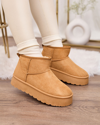 Royalfashion Коричневые женские сапоги на платформе Ersinella