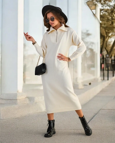 Женское длинное свитер платье Royalfashion