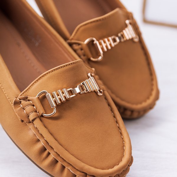 Коричневые мокасины с металлическим декором Abu-Dabi - Обувь