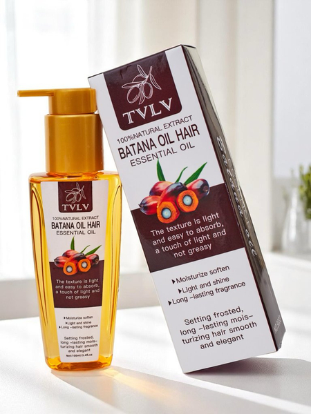 Batana plaukų aliejus drėkinantis ir suteikiantis žvilgesio plaukams