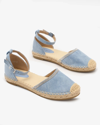 Royalfashion Женские эспадрильи с цирконами синего цвета Rieta