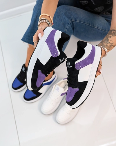 Royalfashion Фиолетово-белые женские спортивные туфли Elevace