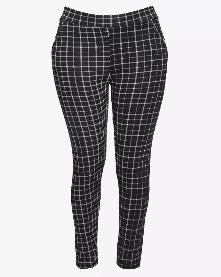 Juodos languotos moteriškos tegings kelnės PLUS SIZE- Drabužiai