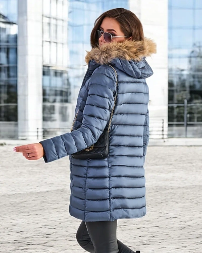 Женская стеганая зимняя куртка Royalfashion