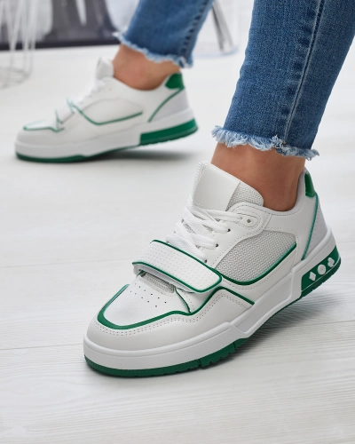 Женские спортивные кроссовки бело-зеленого цвета Xirrat- Footwear