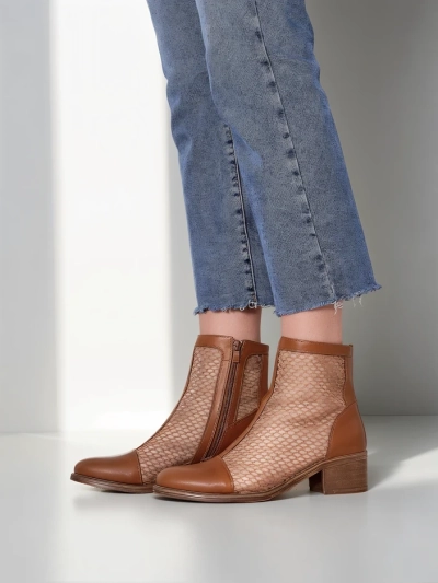 Royalfashion Женские перфорированные ankle boots на низком каблуке Rowices