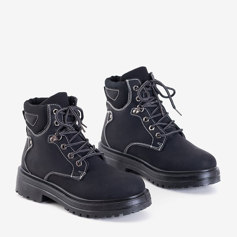 Juodi moteriški batai su izoliacija „Paventia“ - Batai