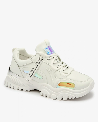 Baltos spalvos Holys moteriški sportbačiai - Avalynė