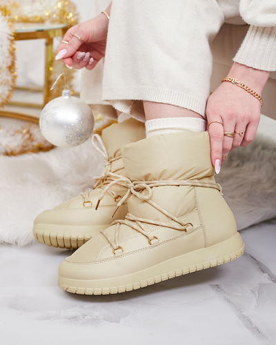 Royalfashion Женские сапоги-скороходы бежевого цвета Iredas