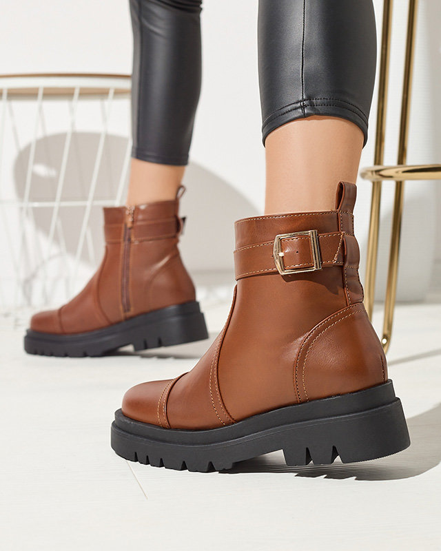 OUTLET Rudi moteriški batai su sagtimi Utilas - Avalynė