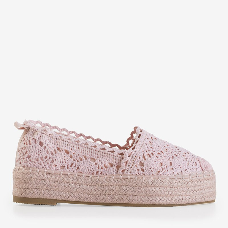 Розовые женские эспадрильи на платформе Abra