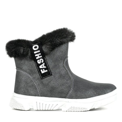 Черные сапоги для девочек с мехом Fominna - Обувь