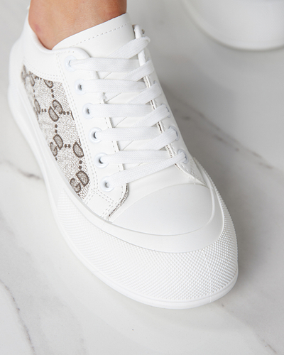 Белые женские кроссовки со вставками Jeride