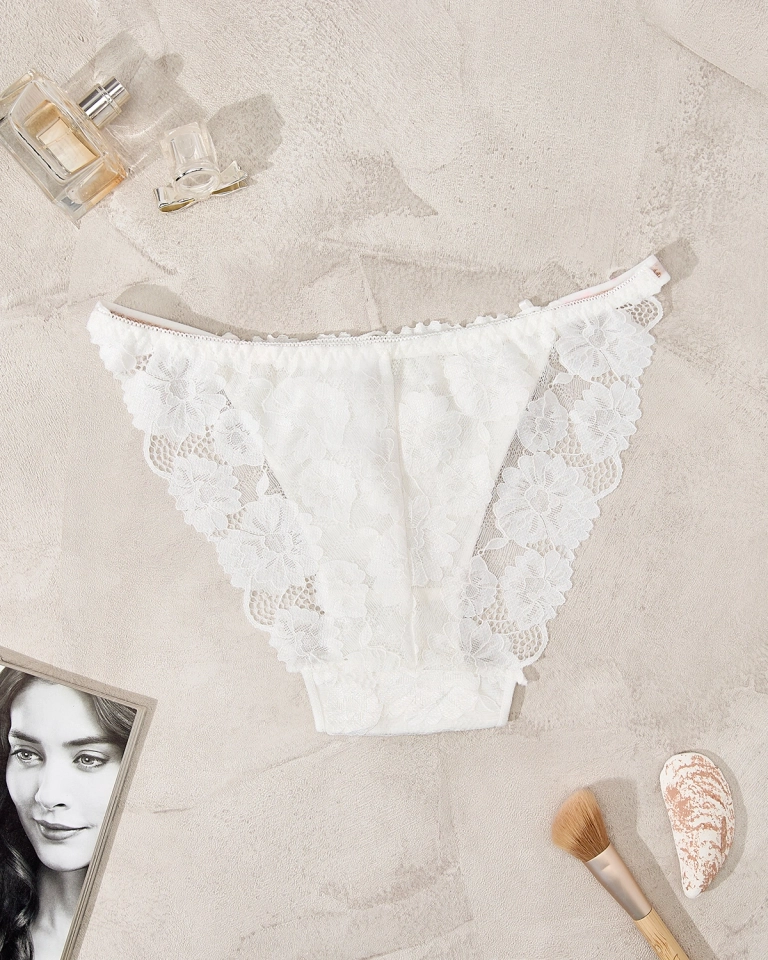 Royalfashion Белые кружевные трусики для женщин