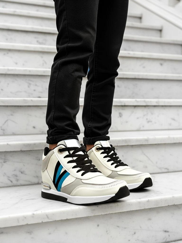 Calista Ekosistemos Moteriški Balti Sportbačiai su Platforma