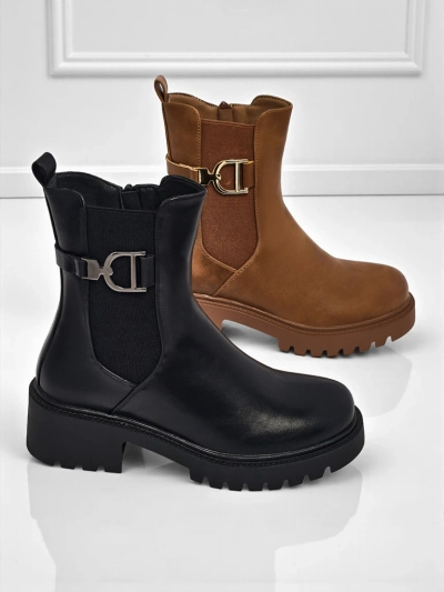 Высокие женские ботильоны из экокожи Ovella