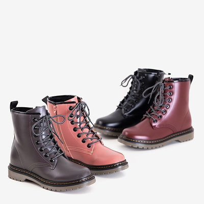 Бордовые женские ботинки Lesita