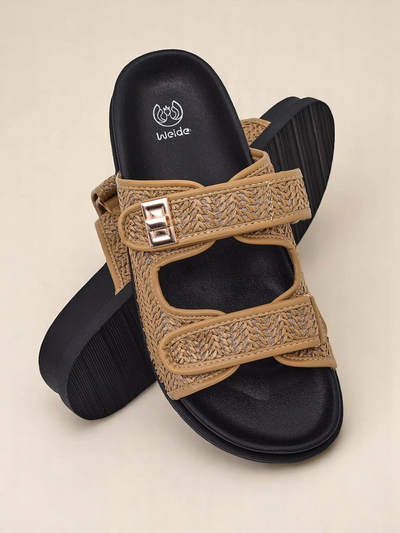 Royalfashion Женские шлепанцы с косичкой Delibeli