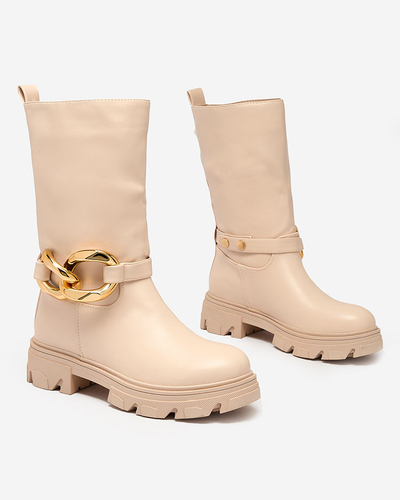 Moteriški užsegami kulkšnies batai su kupranugariais Mekira izoliacija - Avalynė