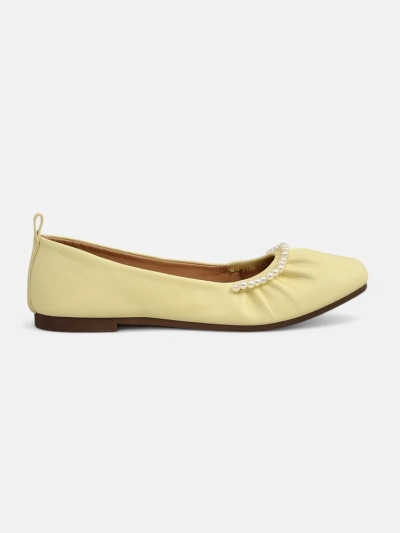 Aurelia Bella Women's Ballerinas in Yellow Eco-Leather