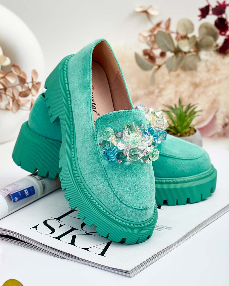 Royalfashion Женские мокасины с разноцветными бусинами Hetika